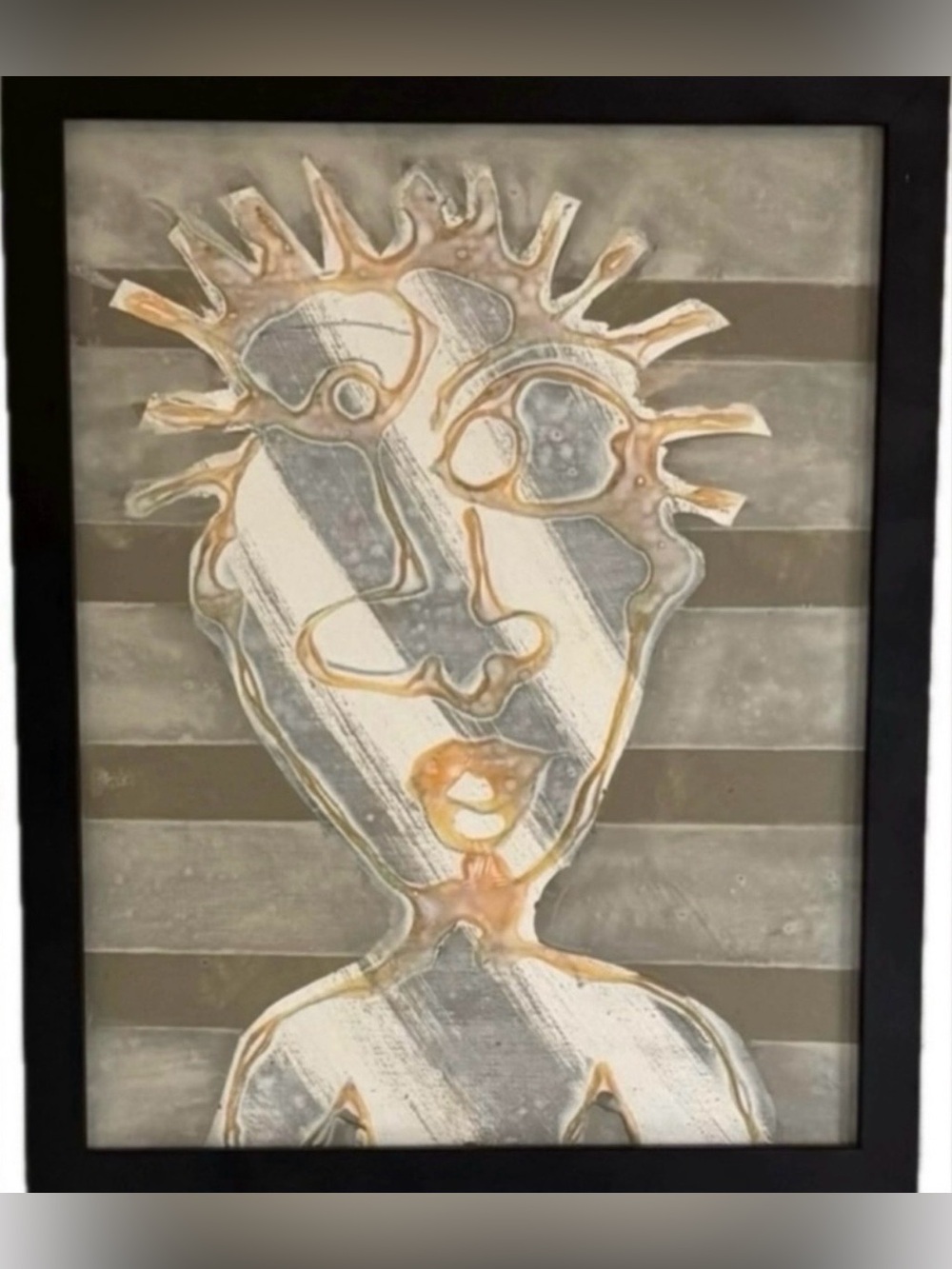 SALE! Original Modern Fine Art DAN SAYLES Painting Signed ABSTRACT PORTRAITURE